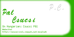 pal csucsi business card