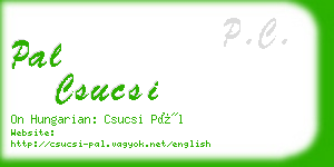 pal csucsi business card